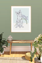 Load image into Gallery viewer, Cat With Flower