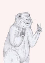 Load image into Gallery viewer, peace marmot