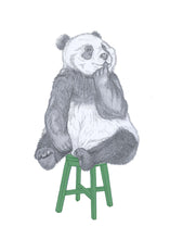Load image into Gallery viewer, pensive panda