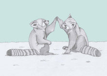 Load image into Gallery viewer, red panda high five