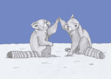 Load image into Gallery viewer, red panda high five