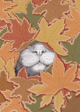 Load image into Gallery viewer, Cat in leaves