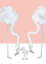 Load image into Gallery viewer, flamingo parents and baby