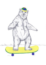 Load image into Gallery viewer, skateboard bear