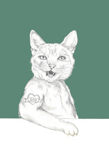 Load image into Gallery viewer, cat with dad tattoo