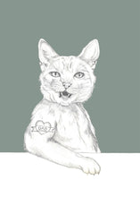 Load image into Gallery viewer, cat with dad tattoo