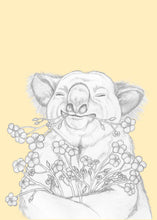 Load image into Gallery viewer, koala with flowers