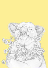 Load image into Gallery viewer, koala with flowers