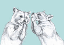 Load image into Gallery viewer, Racoon gossip