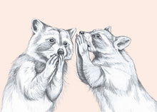 Load image into Gallery viewer, Racoon gossip