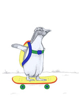 Load image into Gallery viewer, skateboard penguin