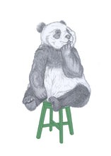 Load image into Gallery viewer, pensive panda
