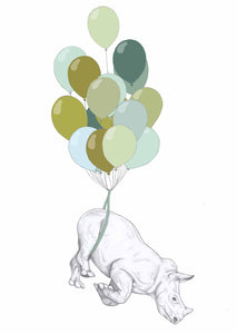 flying rhino balloons