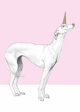 Load image into Gallery viewer, greyhound unicorn
