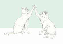 Load image into Gallery viewer, high five cats
