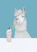 Load image into Gallery viewer, lama with milkshake
