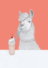 Load image into Gallery viewer, lama with milkshake
