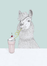 Load image into Gallery viewer, lama with milkshake
