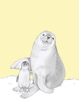Load image into Gallery viewer, buddies, penguin and seal

