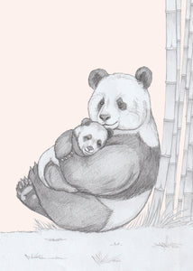 panda parent and baby