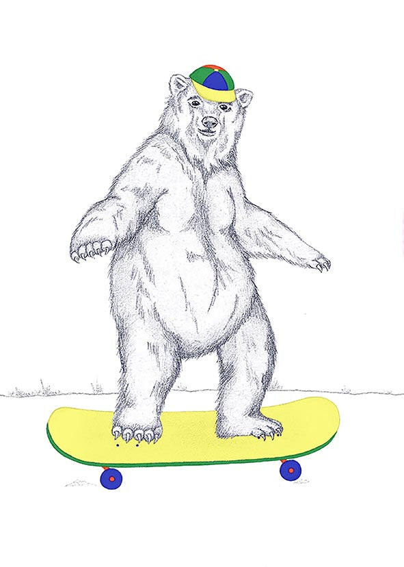 Skateboard bear