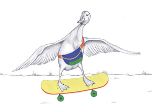 skateboard duck