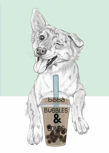 dog and bubbletea
