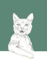 Load image into Gallery viewer, cat with dad tattoo
