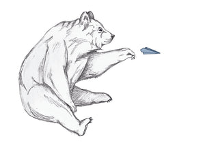 paper plane bear