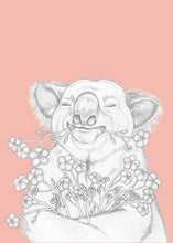 Load image into Gallery viewer, koala with flowers
