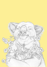 Load image into Gallery viewer, koala with flowers
