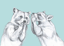 Load image into Gallery viewer, Racoon gossip
