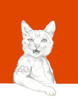 Load image into Gallery viewer, cat with you tattoo
