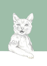 Load image into Gallery viewer, cat with you tattoo
