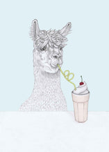Load image into Gallery viewer, alpaca with milkshake
