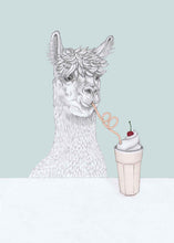 Load image into Gallery viewer, alpaca with milkshake
