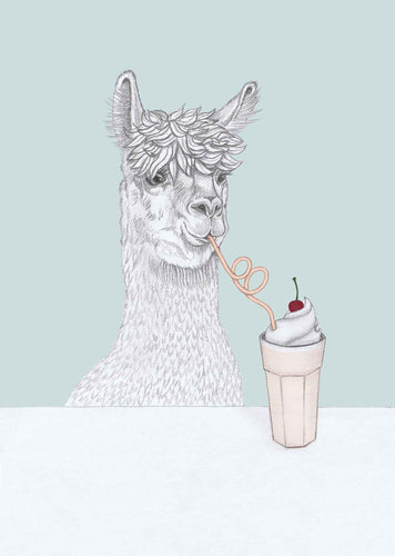 alpaca with milkshake