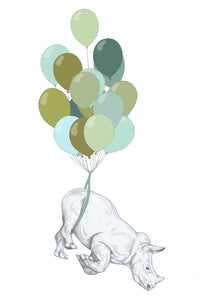 flying rhino balloons