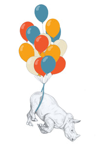 flying rhino balloons