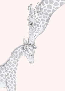 giraffe parent and baby