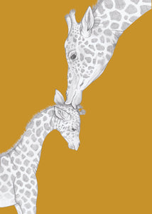 giraffe parent and baby