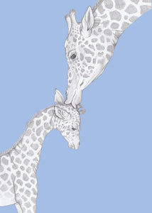 giraffe parent and baby