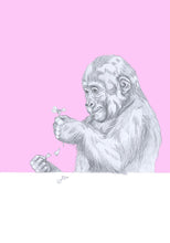 Load image into Gallery viewer, gorilla with flower
