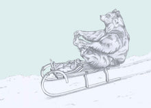 Load image into Gallery viewer, sleigh ride bear and hare
