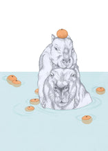 Load image into Gallery viewer, capibaras tangerine bath
