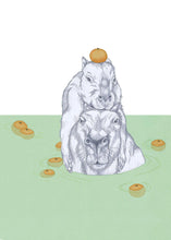 Load image into Gallery viewer, capibaras tangerine bath
